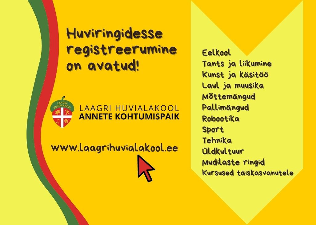 You are currently viewing Laagri Huvialakooli 2022/2023 õppeaasta on alanud!